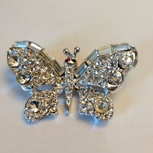 Pell Rhinestone Butterfly Brooch